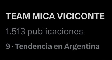 ¡tendencia número nueve! los micaelistxs mas vivos que nunca.

TEAM MICA VICICONTE