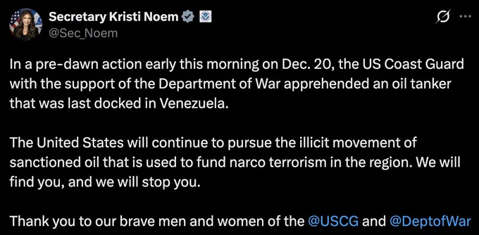 📉KOBEISSI: Arrestata petroliera in Venezuela: accusata di finanziare il narco terrorismo dagli Stati Uniti