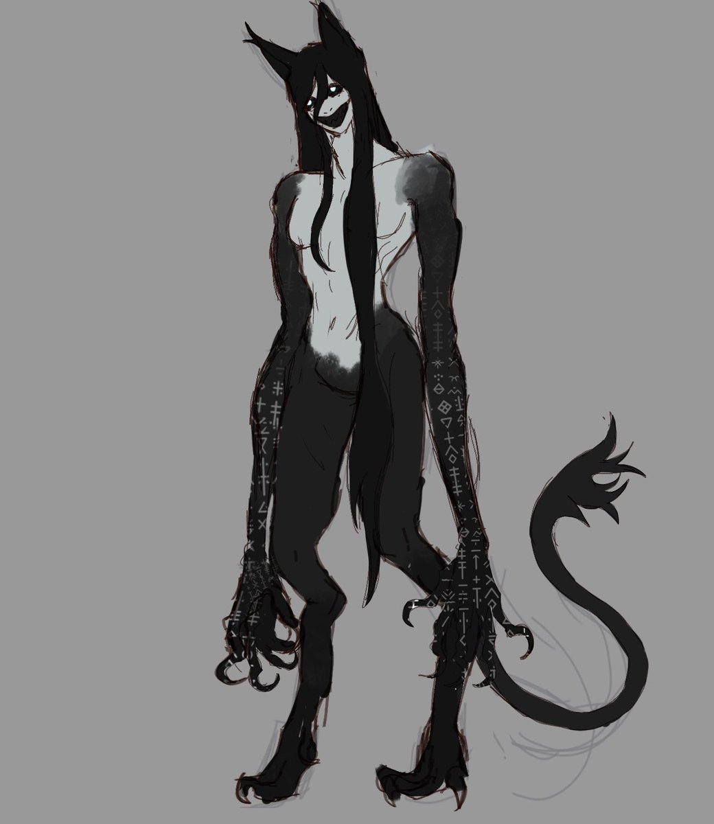 solarchained's tweet image. ╱╱

lil body sketch of my Weird Little Freak