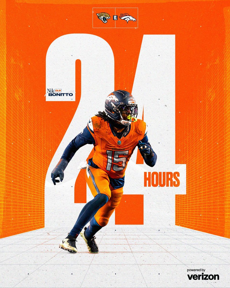 Broncos's tweet image. 24 HOURS ⏳

@nikkkkbonitto x #JAXvsDEN