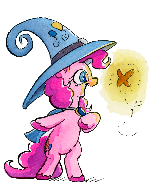OxfordinaryArt's tweet image. Testing out my new laminator with a little wizard Pinkie Pie