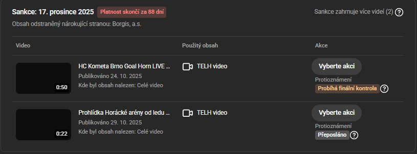 CzechGoal56896's tweet photo. @TeamYouTube I have proof of fraud! My own footage and original audio were struck by someone impersonating 'Borgis, a.s.' from a private Gmail. YouTube already forwarded one counter-notice, proving the claim is suspicious. Please review the rest manually! @TeamYouTube https://t.co/jrs6h35HQH