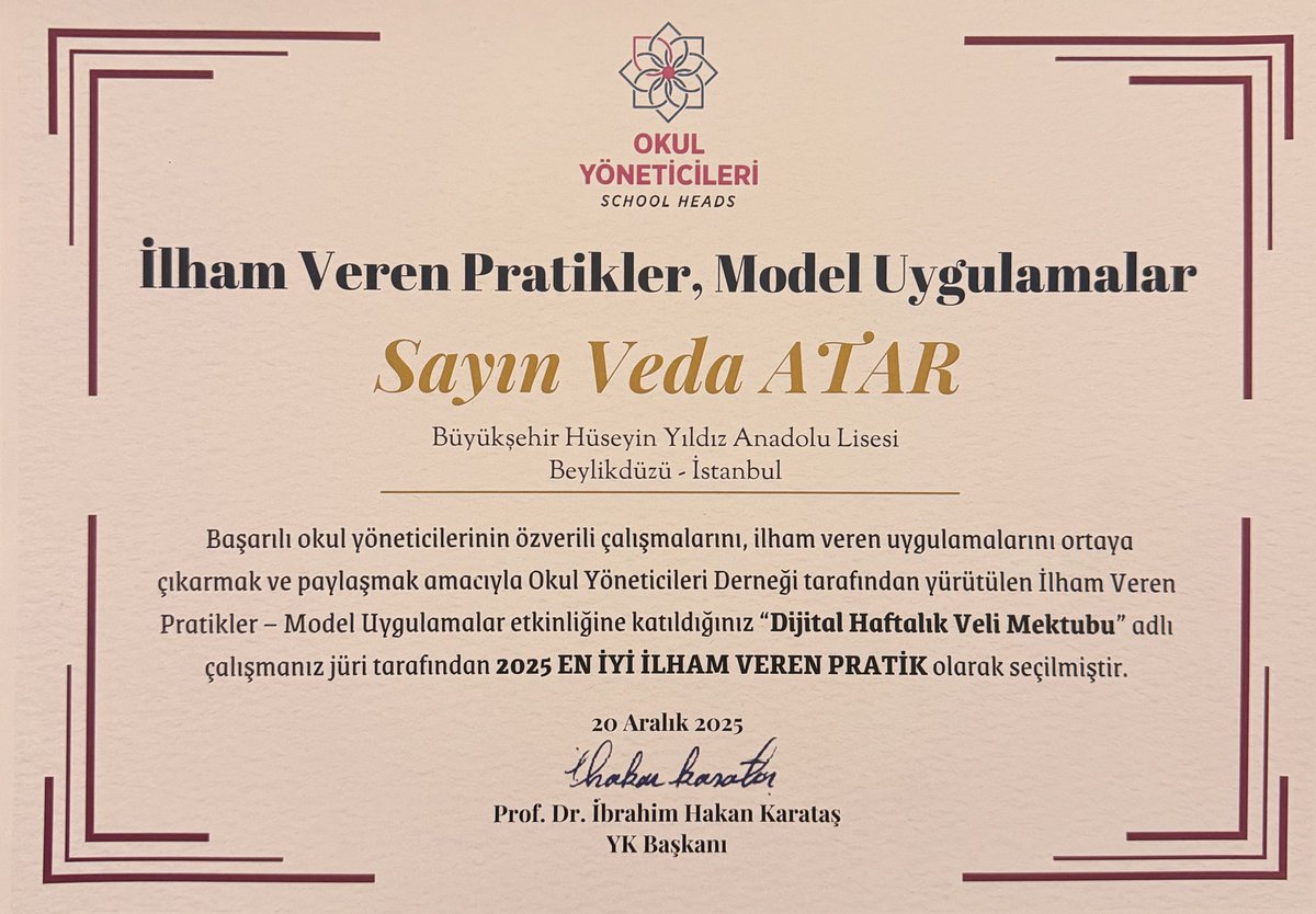 Bugün Okul Yöneticileri Derneği’nin 5.Uluslararası Konferansı ile birbirinden kıymetli Eğitim Yönetimi Profesörlerimizin bilgilerinden beslenerek Türkiye’nin farklı şehrinden gelen okul yöneticileri ile tanışma fırsatı bulduk. Emeği geçen herkese teşekkür ederiz.