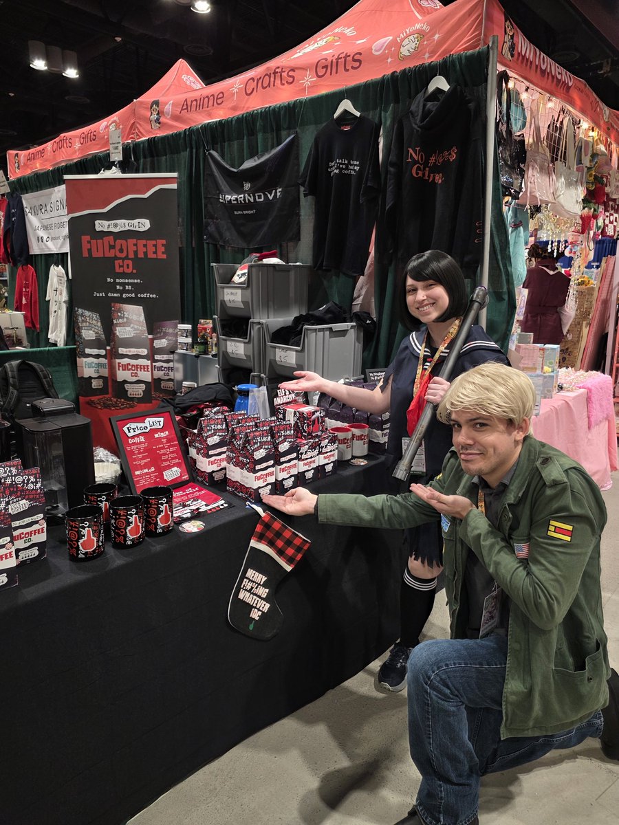 FuCoffeeCo's tweet image. Its brewing at the FuCoffee booth with @KamekoGaming