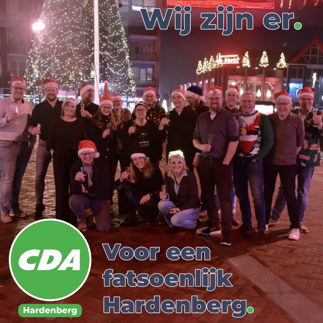 Fijne feestdagen gewenst.
Dagen om samen te zijn en om te zien naar elkaar.

Wij zijn er.
Voor onze dorpen en de stad.
Voor mensen, verenigingen en het gewone leven.

Samen voor een fatsoenlijk Hardenberg.
<a href="/cdahardenberg/">CDA Hardenberg</a> 

#WijZijnEr
#CDAHardenberg