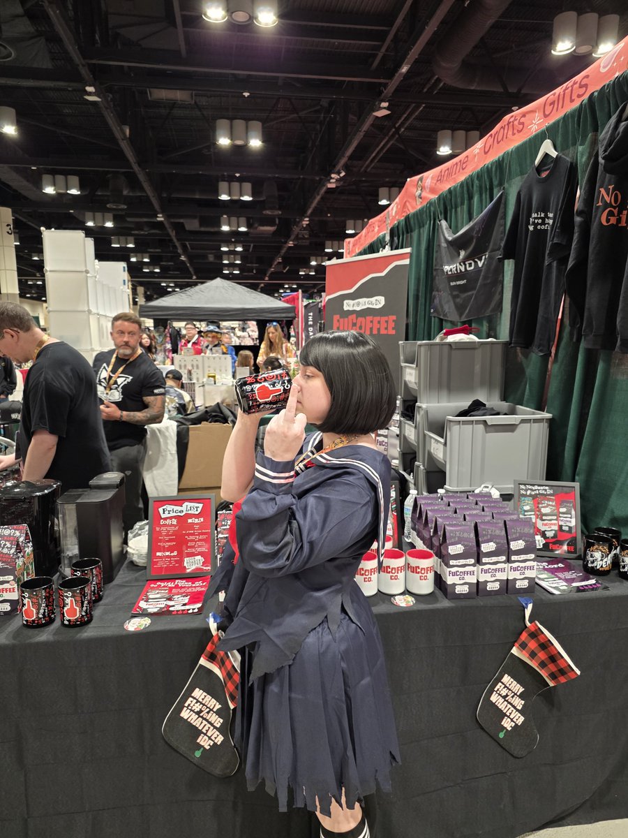 FuCoffeeCo's tweet image. Its brewing at the FuCoffee booth with @KamekoGaming