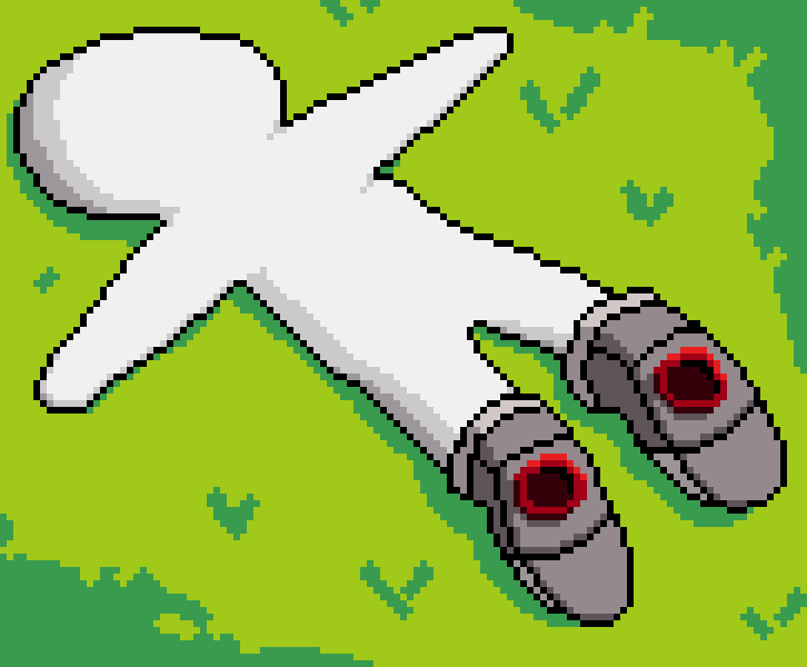 had the idea the other night to create a flat ralsei version of welltaro from #fraymakers which was kinda fun lol