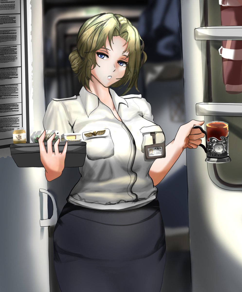 Ukrzaliznytsia (Ukrainian railways) train conductor