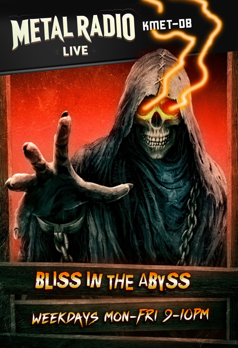 KMETDB's tweet photo. Like your music insanely heavy and/or fast?!? Do you think we do not play enough Deicide, Morbid Angel, Cannibal Corpse, SPITE, Mayhem, etc..

Tune in every weekday night @ 9pm Pacific US for the mix that will help you get your fix!!

@KMETDB #BlissInTheAbyss https://t.co/pbbsemrKlA