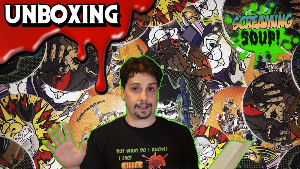 HorrorAddictsTV's tweet image. "Remember Screaming Soup? They're back in pog form!"
Okay thankfully they never left. I just had to make a simpons refrence, but hey they do have some kick ass pogs! 
youtu.be/zTaJHkOd22s