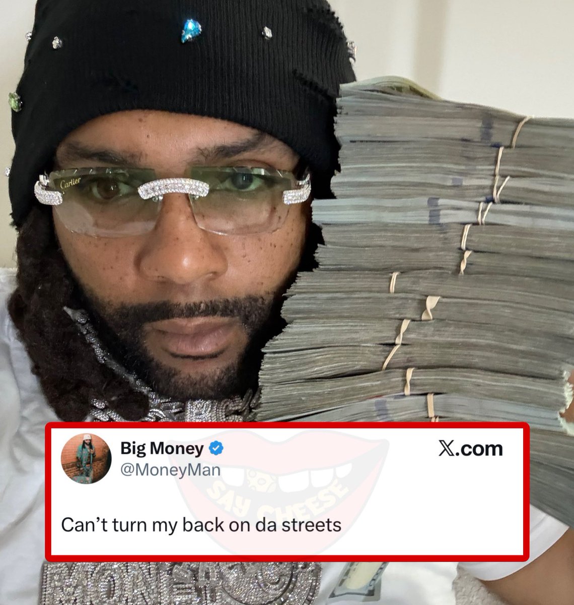 SaycheeseDGTL's tweet image. Money Man will never turn against the streets