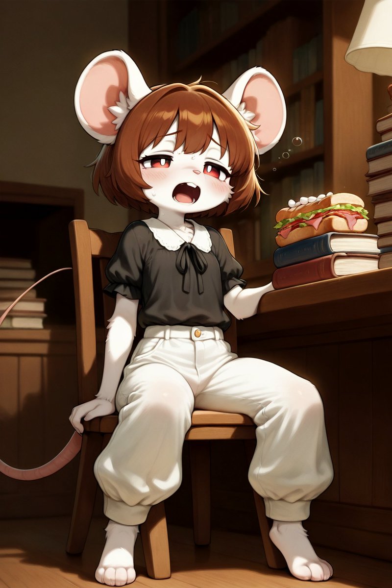 lilykeilani011's tweet image. I'm on my break right now
This isn't really how I imagined it. They put me as bookstore assistant, so I've been carrying boxes, organizing books, setting up displays, dusting shelves, and checking labels.
And I still have two more hours to go...

#furry #AIart #sotired