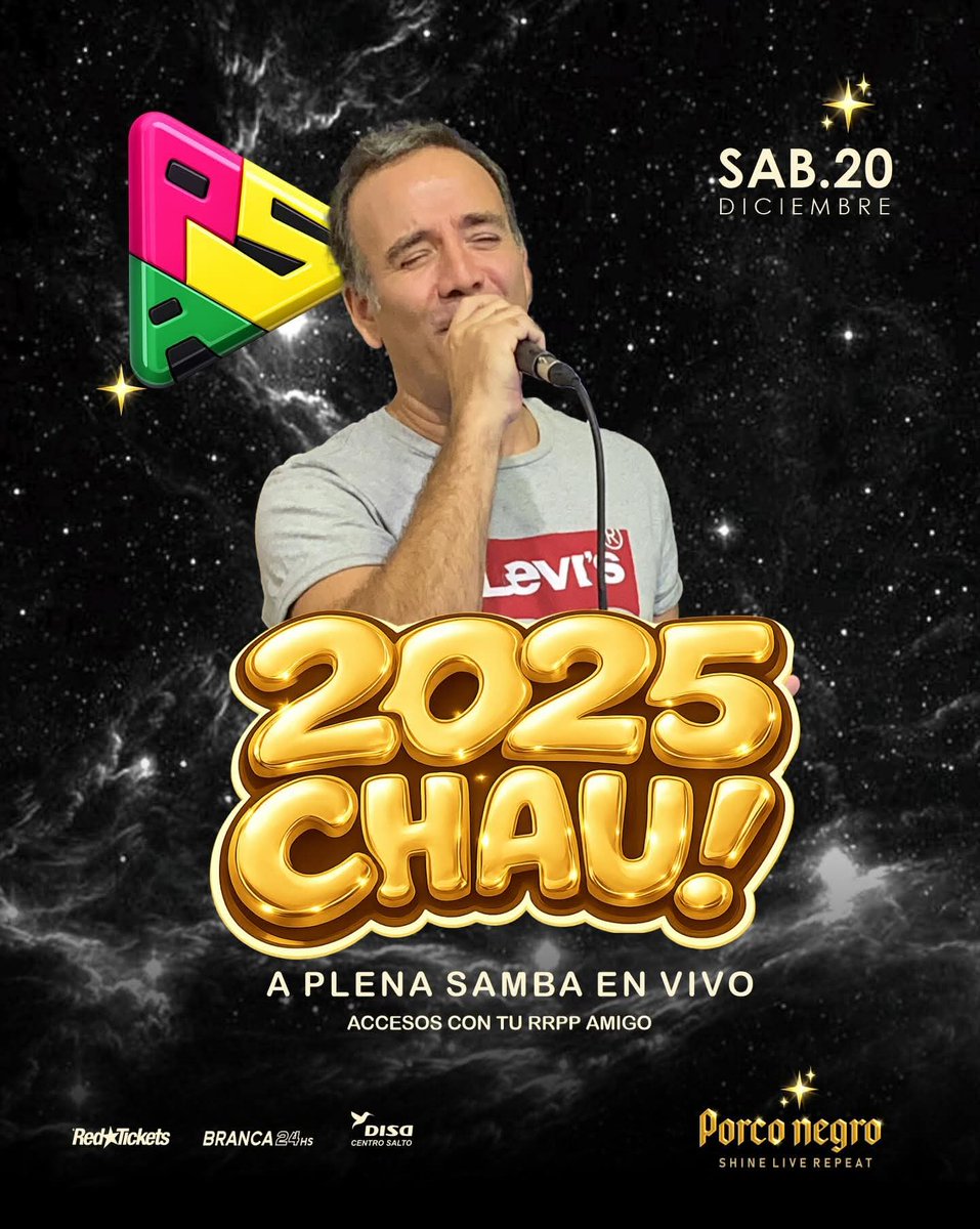 aplenasamba's tweet photo. Hoy cerramos el 2025 en @porconegrouy !!

Nos vemos con la banda en vivo!!
Te esperamos 

#aplenasambavida
#aplenasamba2025
#Diciembre2025
#Sábado
#Buenísimo https://t.co/y4GbNzaAJO