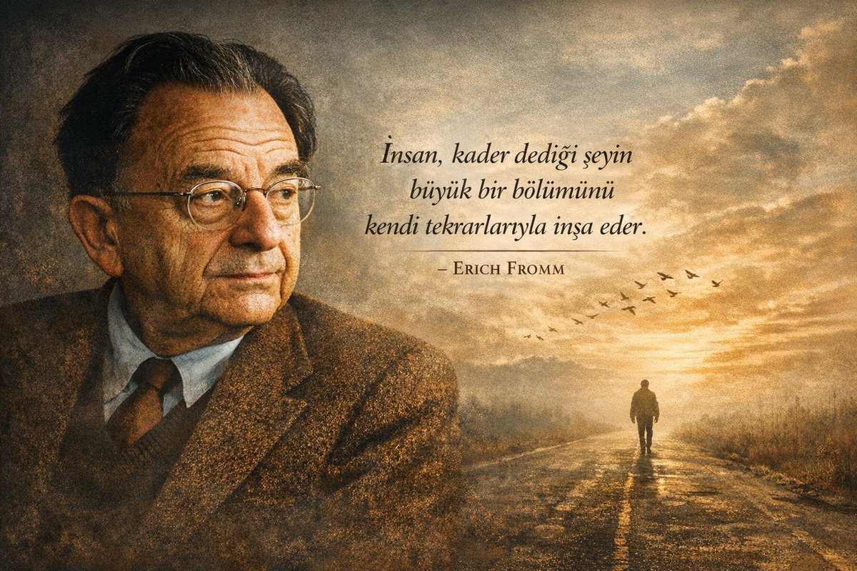 #Erich_Fromm’a göre insanın yüzleşmekten en çok kaçındığı gerçek, yaptığı hatayı bilmeden değil, çoğu zaman bilerek tekrar ettiğidir. Bu tekrar, sıradan bir dalgınlıkla ya da talihsizlikle açıklanamaz. Burada söz konusu olan, insanın tanıdığı acıyı, henüz deneyimlemediği bir
