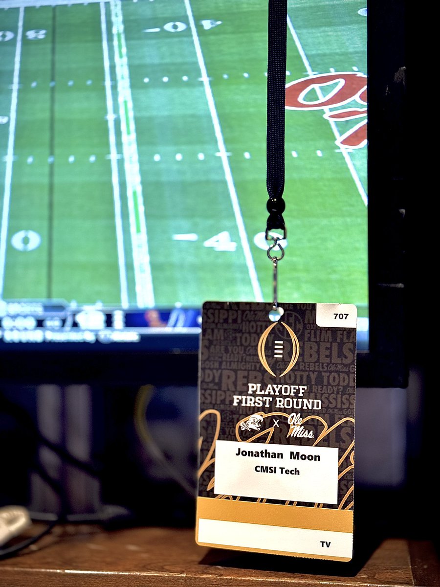 JonathanMoon's tweet image. It’s an exciting day working at Ole Miss for ESPN on TNT for their first ever home playoff game vs. Tulane!