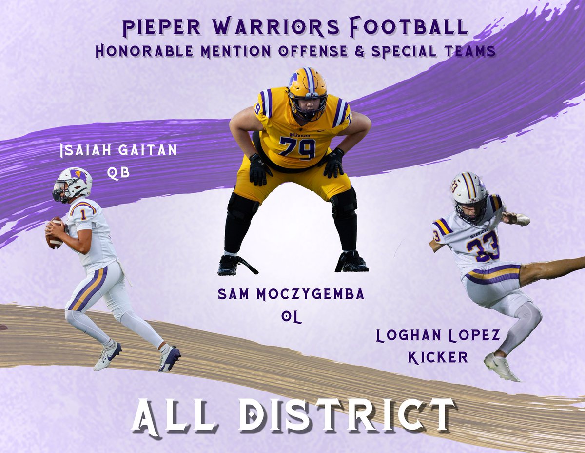 FootballPieper's tweet photo. Congratulations to our All District football players! (2/2) https://t.co/cVDtbjEcrO
