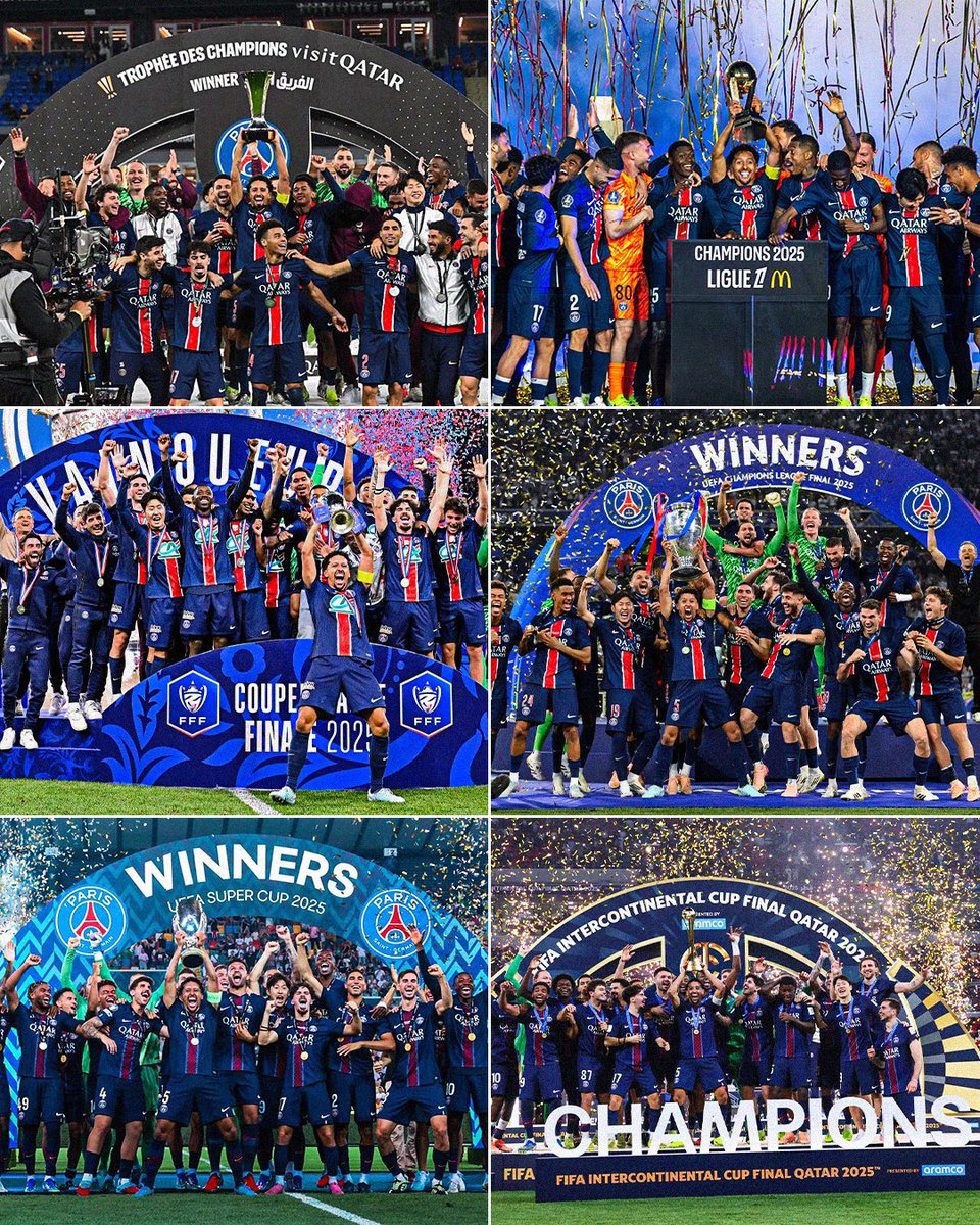 Merci messieurs <a href="/PSG_inside/">Paris Saint-Germain</a> pour cette année 2025 incroyable et historique. Une des plus grosses année de l’histoire du football, on a tout pris, on a rien laissé à personne. Continuons à être la meilleure équipe du monde en 2026. Ils sont tous derrières laissons les là-bas.