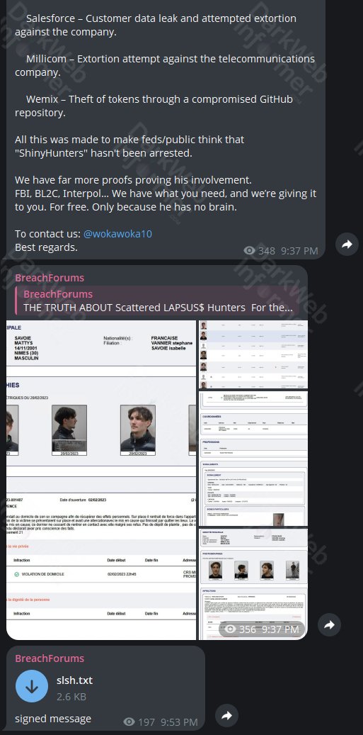 DarkWebInformer's tweet photo. "THE TRUTH ABOUT Scattered LAPSUS$ Hunters"

If you are interested, you can see more, including the images, here: https://t.co/lXNtGqHnhA https://t.co/xVkJFaR0em