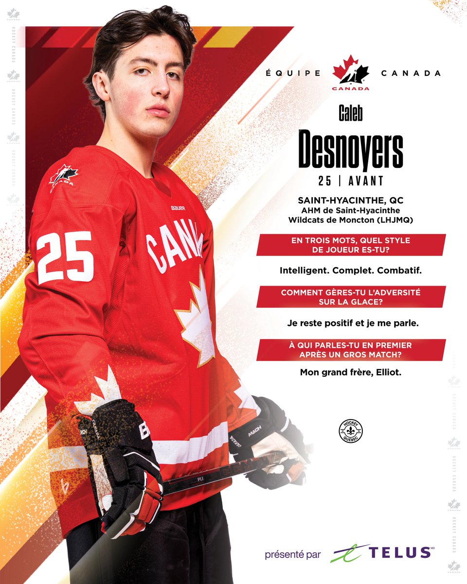 HockeyCanada's tweet image. Get to know Team Canada! 🇨🇦                           

Faites connaissance avec les joueurs d’Équipe Canada! 🇨🇦

🍁 Caleb Desnoyers
🍁 Carson Carels
🍁 Cameron Reid

#WorldJuniors | #MondialJunior | @TELUS