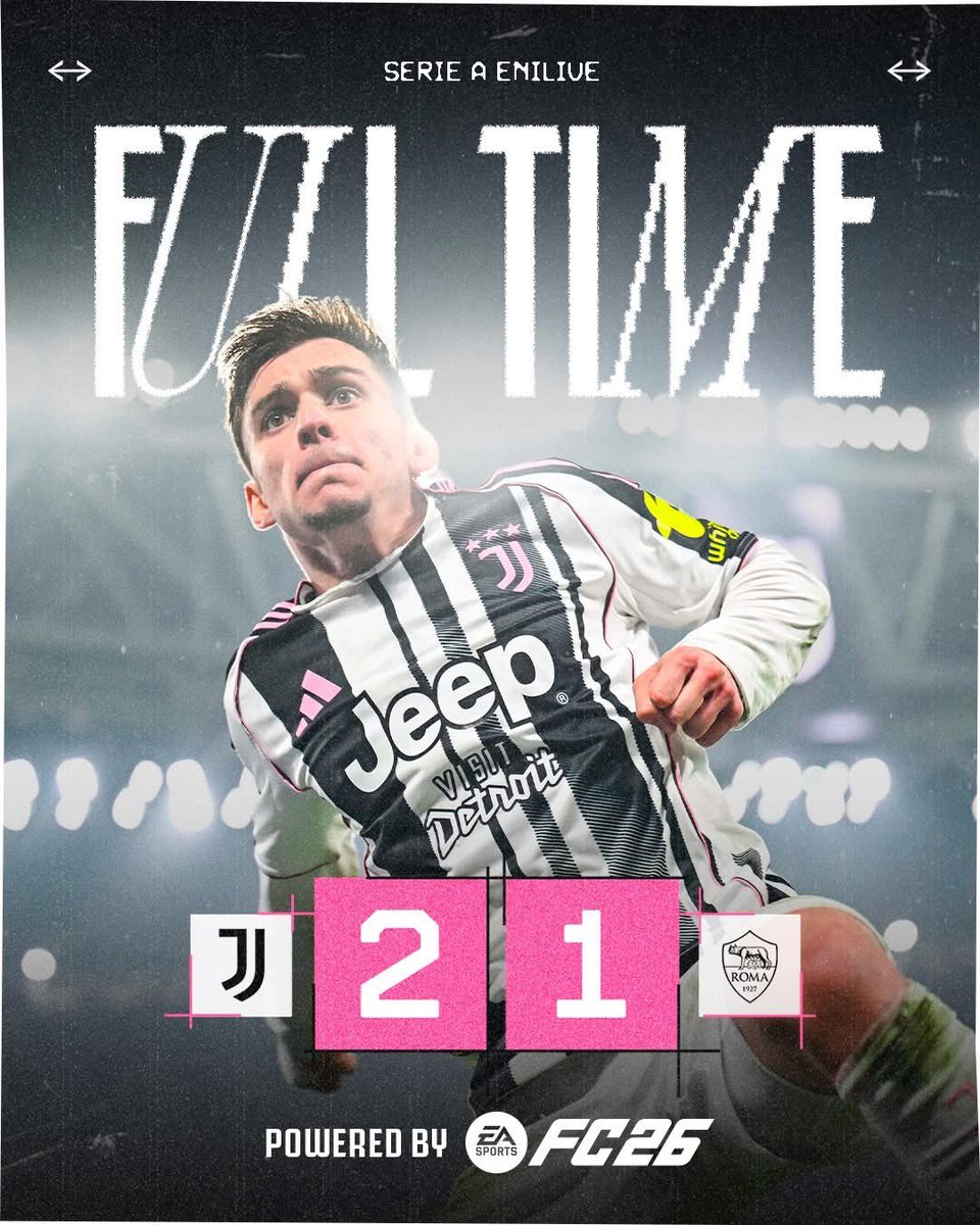 🄹🆄🅅🅴🄽🆃🅄🆂  Roma 2-1
Finale ⚪️⚫️
#finoallafineforzajuventus