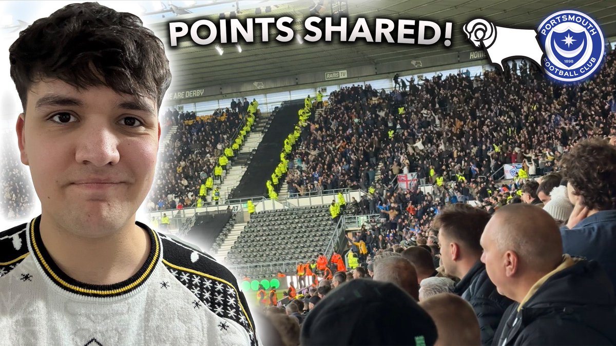 Derby County 1-1 Portsmouth *vlog*

🔗 youtu.be/8mNC-RC4Fjk?si…

Fair point shared between both sides today. Nice worked moves from both teams for the goals, but that was about as good as it got in terms of quality. 

 #dcfcfans #pompey