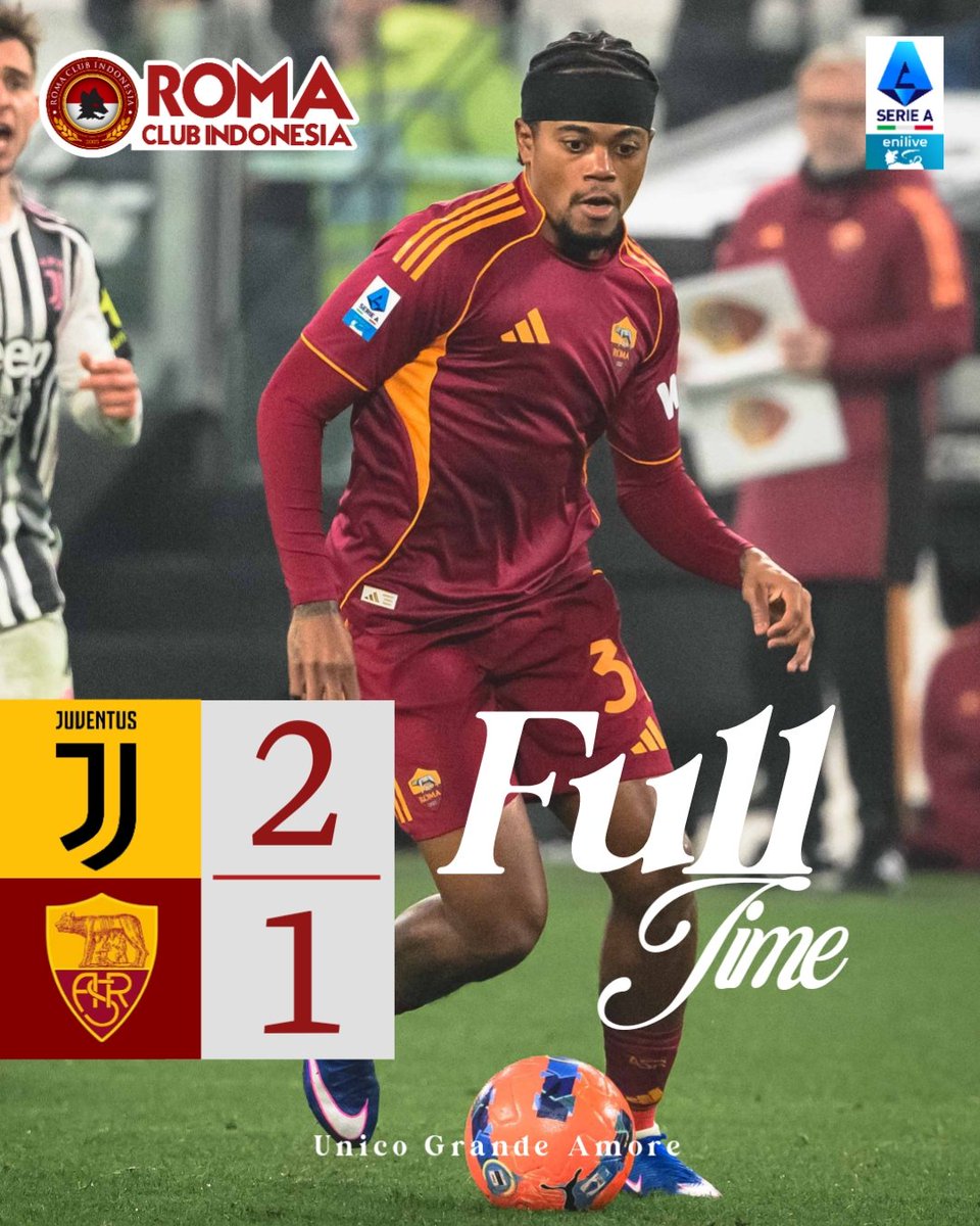 Memang sebegitu nya Roma .. ? Hanya menang dengan tim-tim yang kategorinya bukan pesaing Scudetto.

Full-time 
Juventus 2 - 1 AS Roma

.
.

#juveroma
#romaclubindonesia
#nicograndeamore