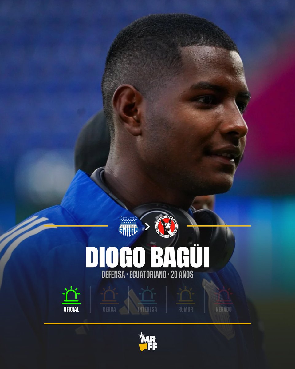MrOFFSIDER's tweet photo. Diogo Bagüi continuará su carrera en Xolos de Tijuana como jugador libre. Emelec únicamente percibirá los derechos formativos, ya que al no concretarse la renovación de su contrato no pudo retener un porcentaje de la transferencia.

📌 @RonaldPin_ / @JCRadioSports_ https://t.co/6hPXXcevtJ