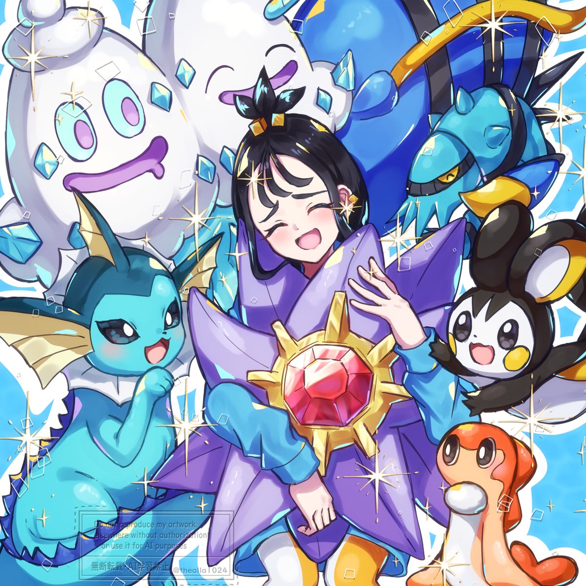 手描きイラスト・デウロ・ポケモンZA・同人ファンアート・女の子