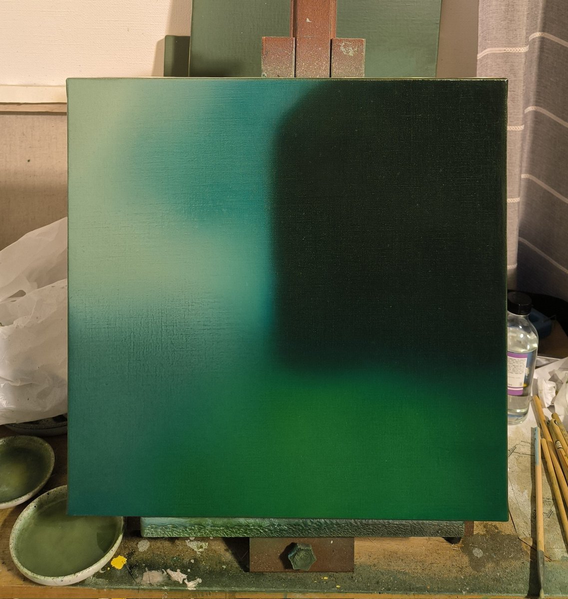 毛を取る前に寝てしまっていた。毛を取って均してこの層はおわり。