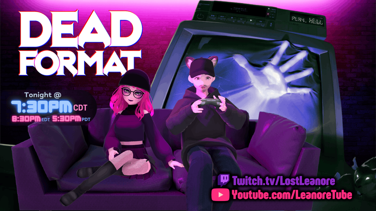 LostLeanore's tweet photo. Going live on the usual platforms at 7:30pm central!
#indiehorror #streaming #deadformat https://t.co/5OZMItbYIK