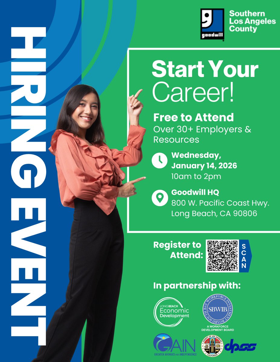 ThinkGoodwill's tweet image. 🎉📢 Mark Your Calendars! 📢🎉

Join us for our BIGGEST Hiring Event Yet 

👔 Over 30+ Employers will be in attendance, along with a wealth of resources available COMPLETELY FREE to the public.