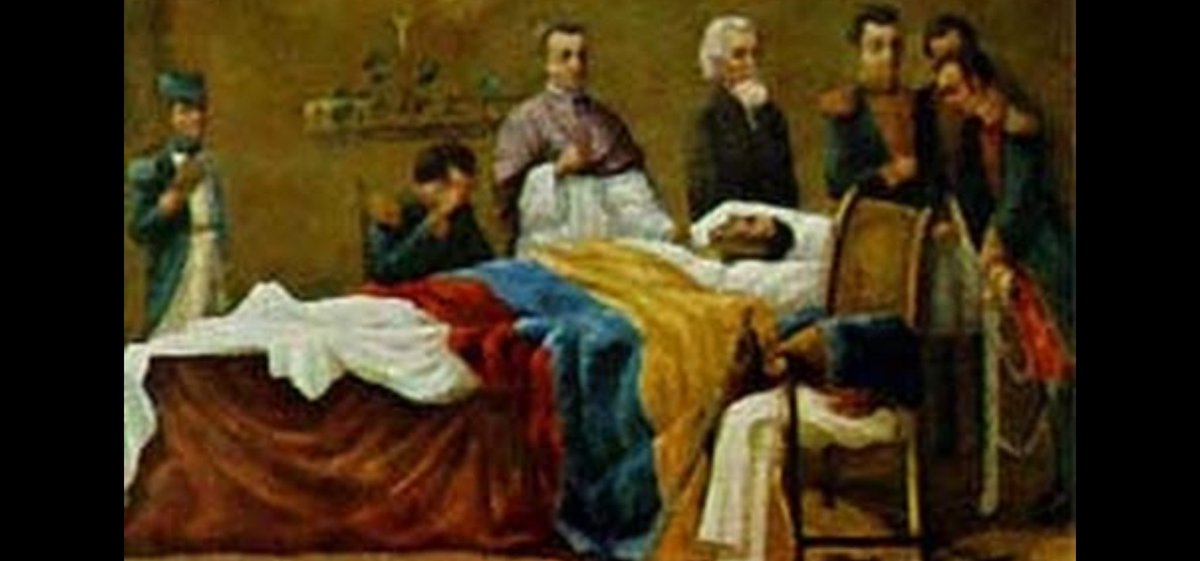 <a href="/nelsonmarqz55/">NELSON MÁRQUEZ  PRADA..</a> <a href="/adepinova/">adriana nova</a> <a href="/metamorfosis38/">GIO HERNÀNDEZ</a> <a href="/MuseosColombia/">MuseosColombia</a> <a href="/millaromerosoto/">Milla Romero Soto</a> <a href="/aoinekoro/">🐱Gata del paramo😺</a> <a href="/HistoriaTundama/">Huellas de Territorio</a> <a href="/robertogarzon12/">roberto garzon</a> <a href="/colombia_hist/">Historia de Colombia</a> <a href="/ronald25oz/">Ronald Andrés 🇨🇴</a> <a href="/anjomeco/">Andrés José</a> <a href="/dle0n99/">𝗗 𝗟 𝗘 𝗢 𝗡 ® ©</a> <a href="/CucutaNoticias/">Cúcuta Noticias</a> <a href="/CucutaDenuncia/">Cúcuta Denuncia</a> <a href="/tukanalnoticias/">Tu Kanal Noticias</a> <a href="/NoticiasTRO/">Oriente Noticias TRO</a> <a href="/fonsecaradio/">@fonsecaradio</a> <a href="/JesusAPecas/">Jesus A Sanchez Clavijo</a> <a href="/nortedecorazon/">Santanderes de ♥</a> <a href="/historiabucara/">Historia Bucaramanga</a> <a href="/noticucuta/">Noti Cúcuta</a> <a href="/conecta2_CR/">ConectadosconCristo</a> <a href="/miguelcardenas0/">miguel cardenas</a> <a href="/seculturanorte/">Secret. de Cultura NDS</a> <a href="/mincultura/">MinCultura Colombia</a> <a href="/ViveCucuta/">ViveCucuta.net</a> <a href="/JaimeClaro/">Jaime Claro</a> <a href="/VisitaCucuta/">Visita Cúcuta</a> <a href="/PoliciaCucuta/">Policía Metropolitana de Cúcuta</a> <a href="/tachirense89/">juan pablo mendoza</a> <a href="/CucutaToche/">Vive Cucuta</a> <a href="/juanpablocelisv/">Juan Pablo Celis</a> <a href="/HapknyH/">Hapkny Haley</a> <a href="/PamplonaNdS/">@PamplonaNdS</a> <a href="/nortedsantander/">Norte de Santander</a> <a href="/AyerColombia/">Colombia Ayer y Hoy</a> <a href="/admbochalema1/">Bochalema Norte de Santander</a> <a href="/AlcaldiaBochale/">Alcaldia Bochalema</a> <a href="/CAFEGALAVIS/">LINO GALAVIS</a> <a href="/CCPamplona/">Cámara de Comercio de Pamplona</a> <a href="/Pamplona_NdS/">Alcaldía de Pamplona</a> <a href="/AlcaldiaDePamp1/">Alcaldia De Pamplona</a> <a href="/ICTP_PAMPLONA/">Instituto de Cultura</a> <a href="/AlvaroUribeVel/">Álvaro Uribe Vélez</a> <a href="/cuba/">@cuba</a> <a href="/HongKong/">Hong Kong News</a> El 17 de diciembre de 1830 en Santa Marta (Colombia), a los 47 años de edad falleció el Libertador Simón Bolívar. Traicionado y perseguido marchaba rumbo al exilio, desilusionado de la falta de grandeza y visión de la dirigencia política, y militar de la Gran Colombia.