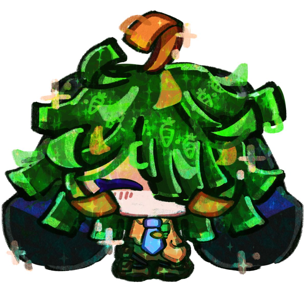 KuraiCa_Rotto's tweet image. BUNBEAN!!! 💚🧡 

This wee cutie is by @Nyxx5792!! Super super sweet and lovely! Hehe turning this smol bun into a lovely gemstone bean!!! 🧡💚