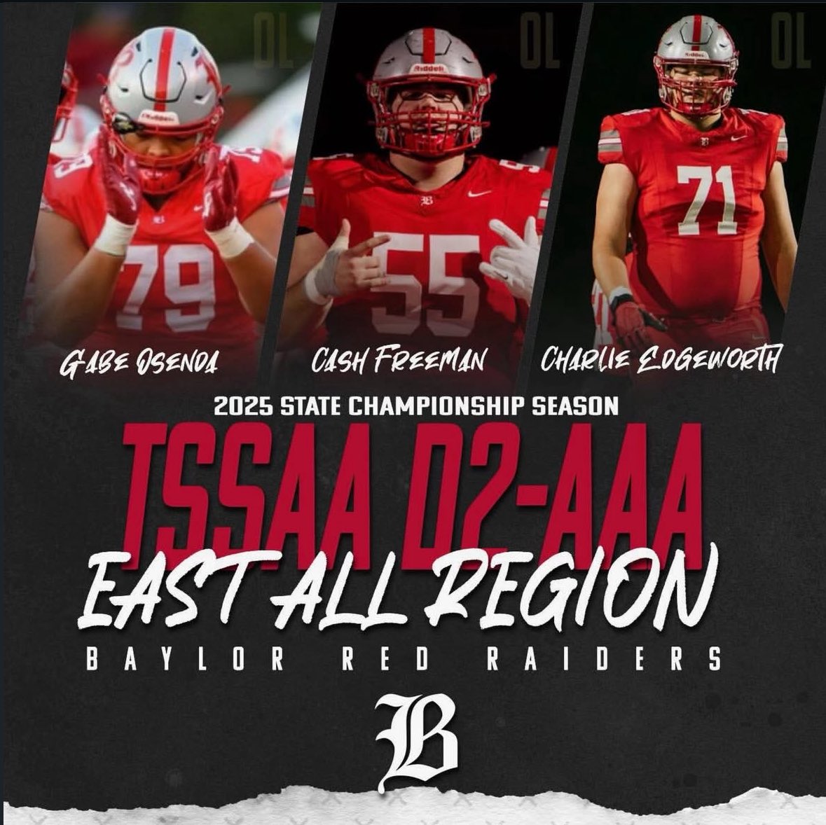 CashFreeman9's tweet image. Blessed to be selected as TSSAA D2-AAA East All Region thanks to @ErikKimrey @LeverageMatters @CoachCole54 @BaylorSchoolFB @PrepRedzoneTN @5StarPreps @247Sports @mpw1674