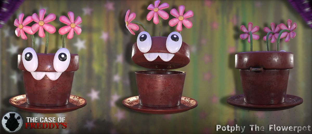 Potphy The Flowerpot.
#FNAF #TheCaseOfFreddys #fangame