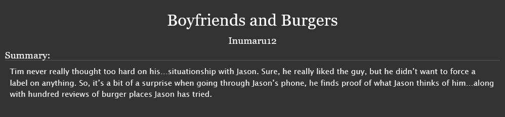 ✨New Jason/Tim  story ✨ #JayTim 
🍔 archiveofourown.org/works/76102376

🍔Summary: