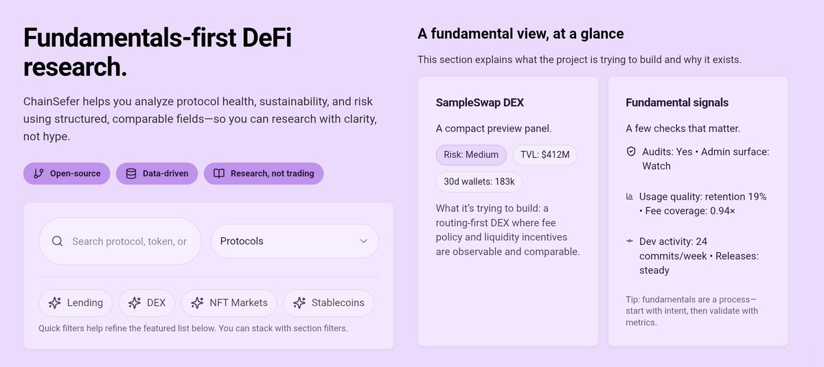 _queenceleste_'s tweet photo. For the @womenindefi_org x @dreamspaceHQ  Appathon, I built ChainSefer — an open-source, research-first platform for analyzing DeFi protocols and the assets around them. https://t.co/JXb9UVuMPd