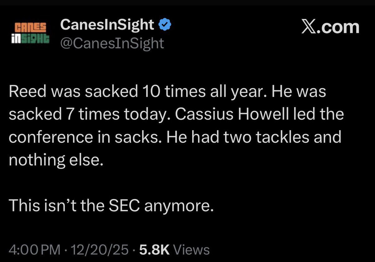 GrantReacts1's tweet photo. @CanesInSight https://t.co/URFqXXI3Lk