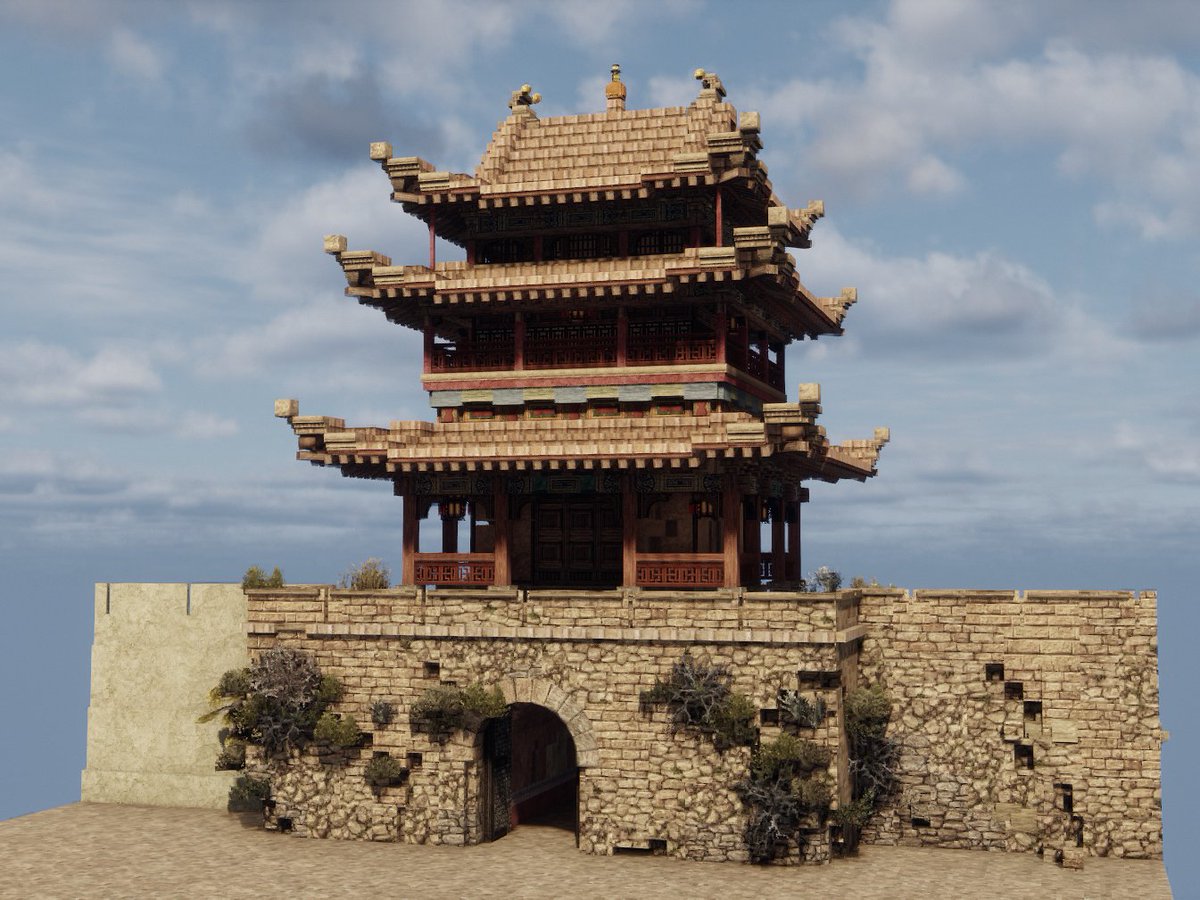 urara480's tweet photo. China arch  

#Minecraft #Minecraftbuilds #ConquestReforged #ArdaCraft https://t.co/EhfWEO87e2