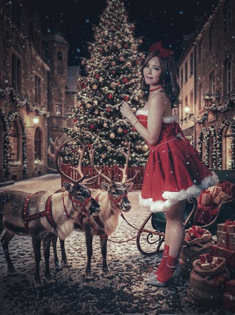 張り切ってプレゼント配る準備中のまゆサンタ🎁
トナカイは少し憂鬱気味🤭
Model:桜庭まゆ