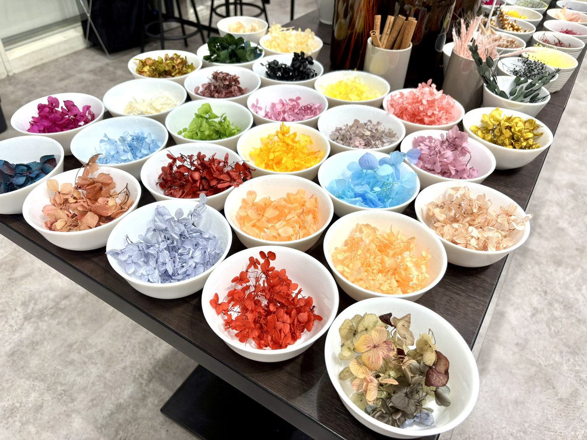 東京店OPENしました? 様々な色の紫陽花があります✨️ イメージカラー 