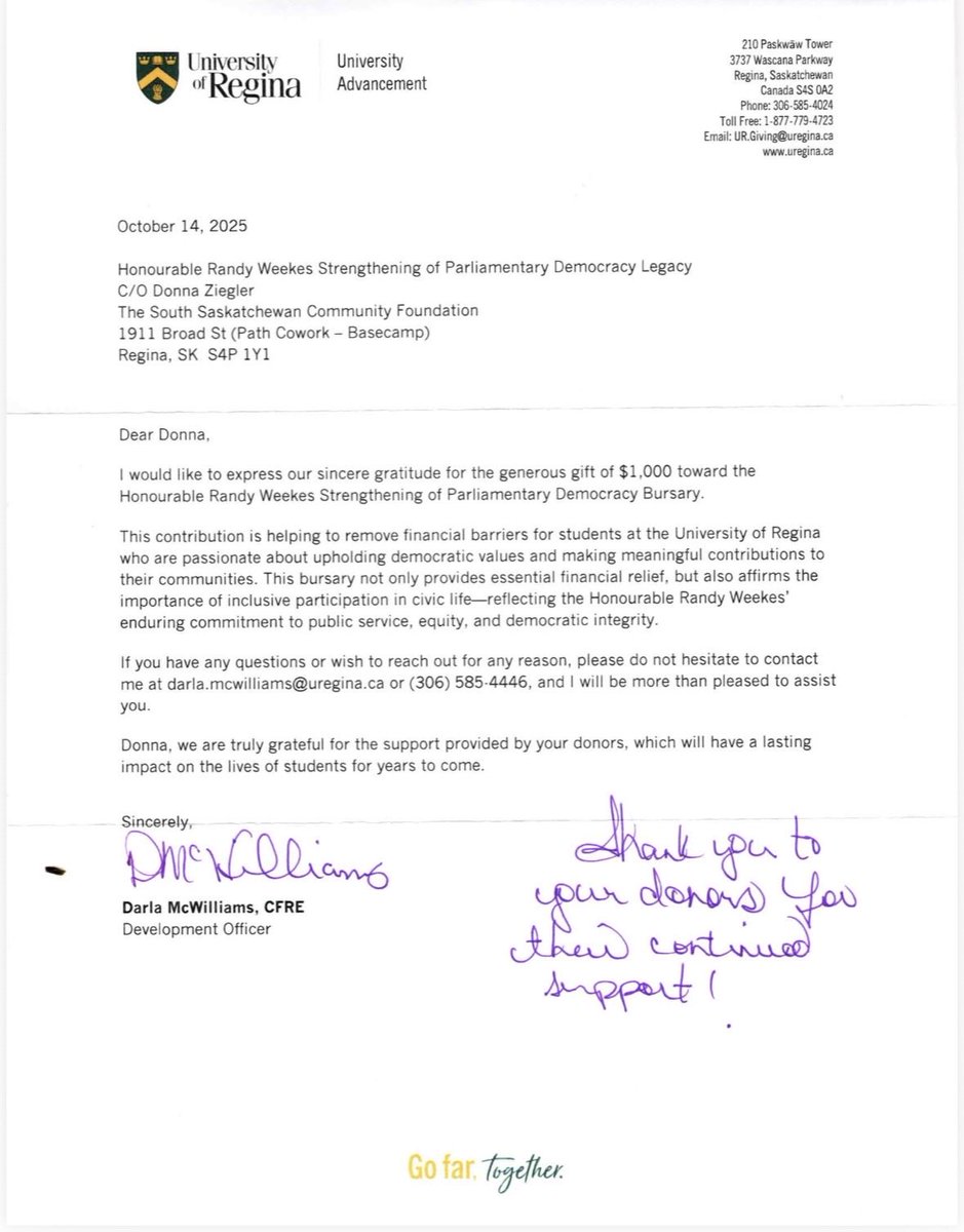 Hon. Randy Weekes tweet media