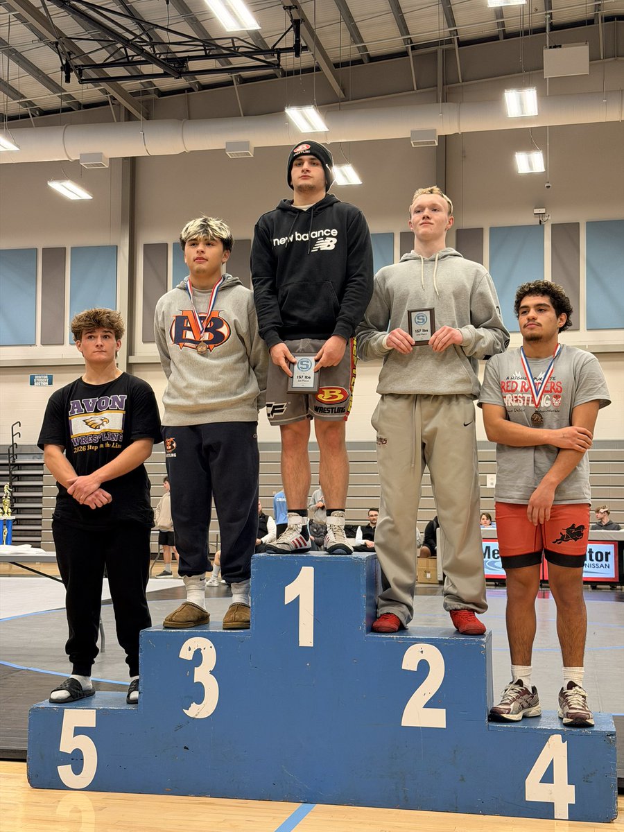 BMHSTitanBWR's tweet photo. 150: Cooper Garlock 8th
157: Braden Valek  🥉
        Jeremiah Peregoy 🥈
165: Xaviere Harden 🥇
         Morris Ross 🥉 https://t.co/L8t7PHGtIG