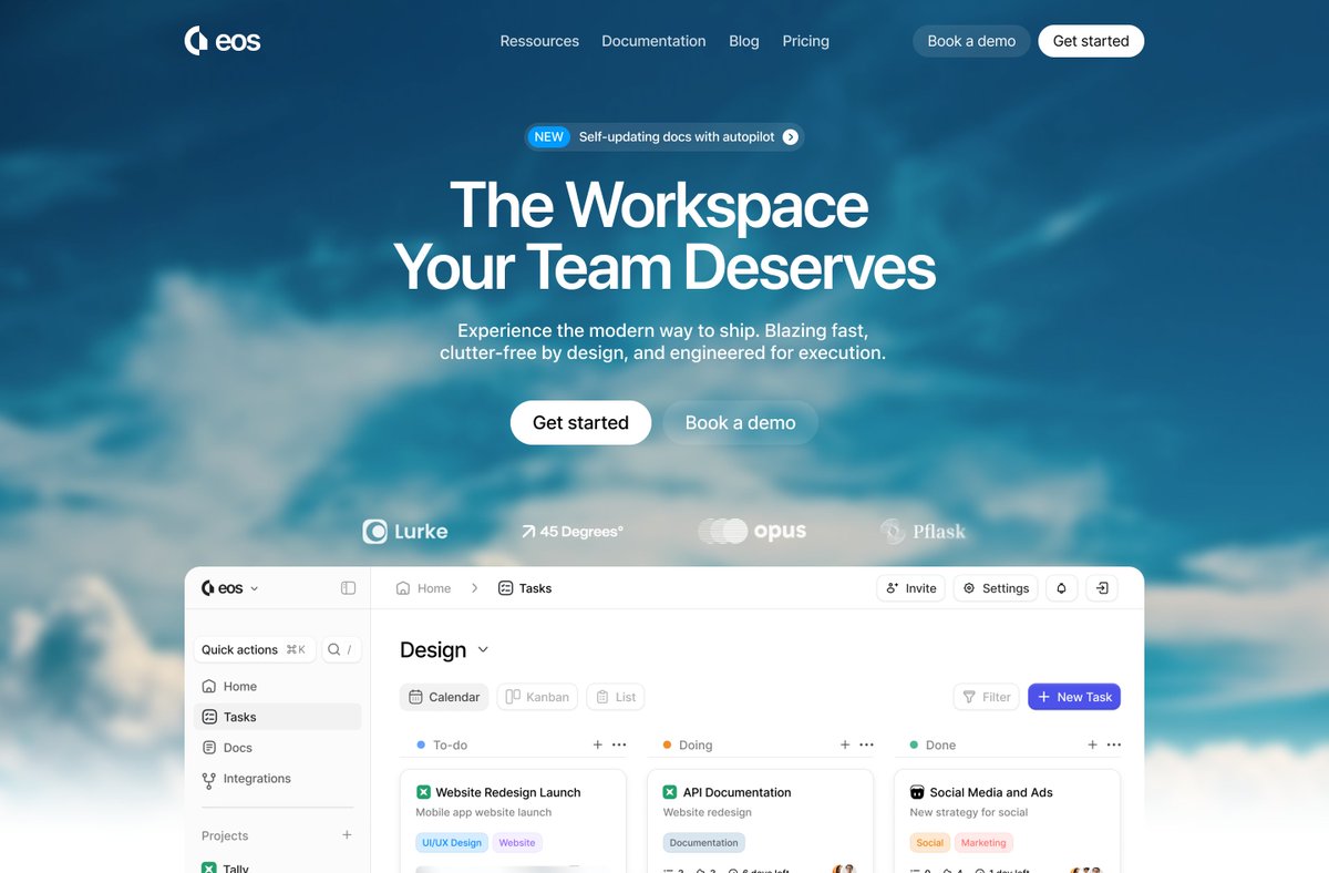 old landing page design