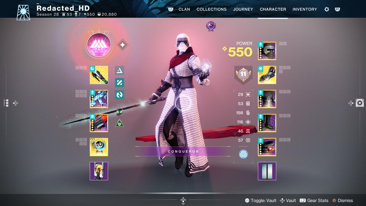 RedactedHD's tweet image. Forgot to post this earlier today. Solo flawless Equilibrium dungeon done #Destiny2