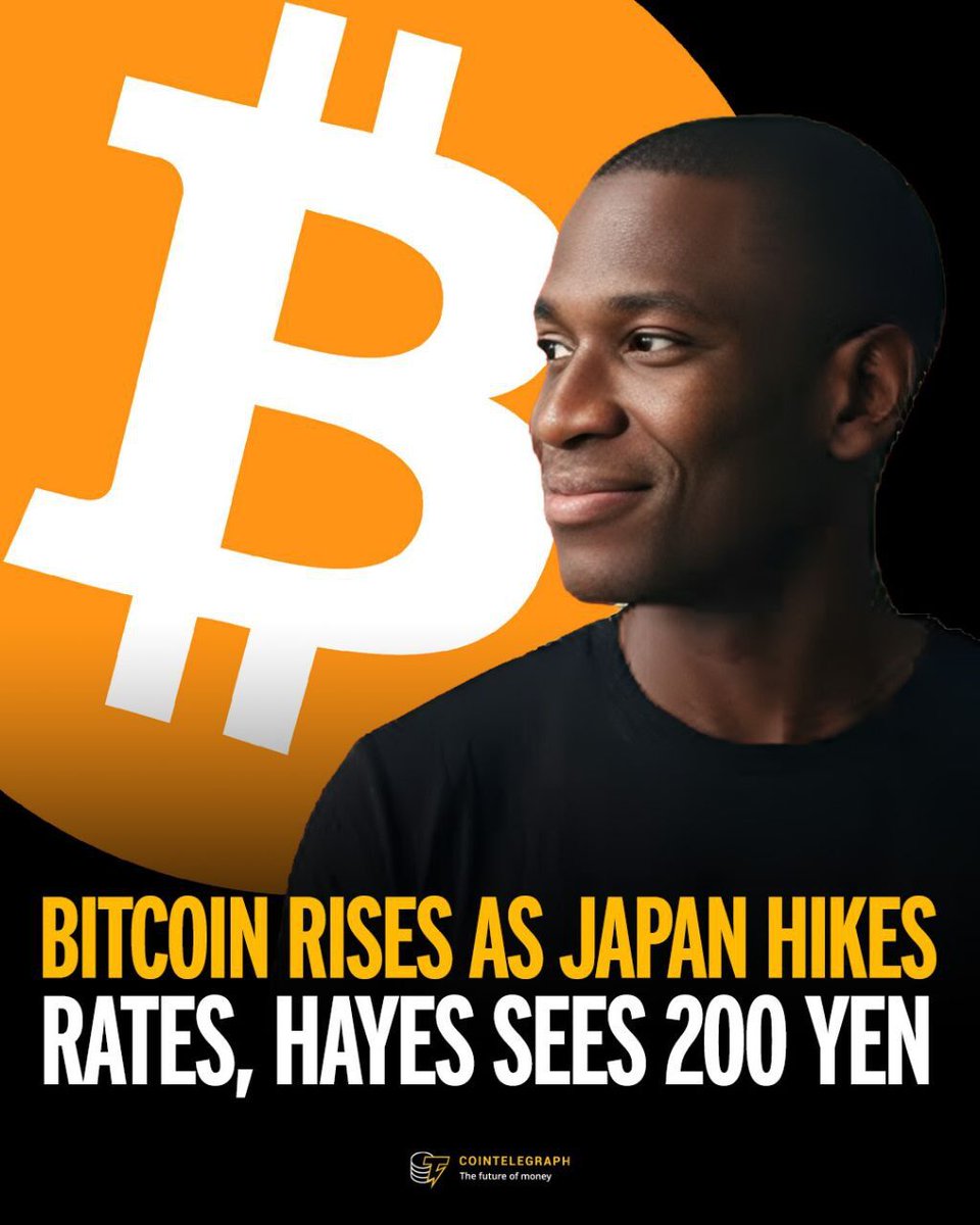 🔴COINTELGRAPH: "Bitcoin balza verso $88K dopo l'aumento dei tassi in Giappone: Arthur Hayes prevede un yen più debole"