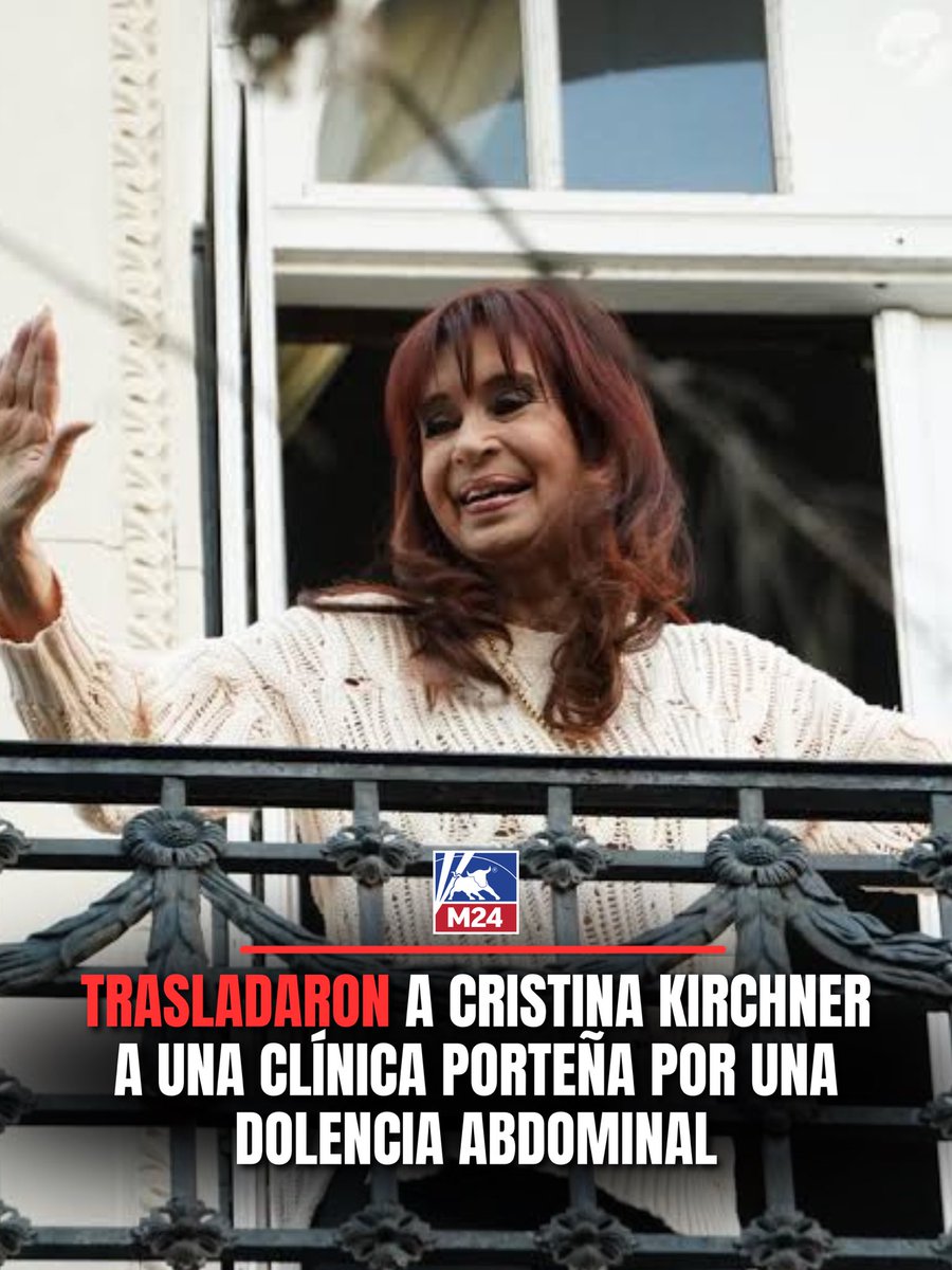 Minuto24ok's tweet photo. La expresidente fue atendida primero en el departamento en el que cumple prisión domiciliaria, pero los médicos decidieron que debían realizarle estudios más exhaustivos. La Justicia autorizó el procedimiento. https://t.co/e756K7OZLp