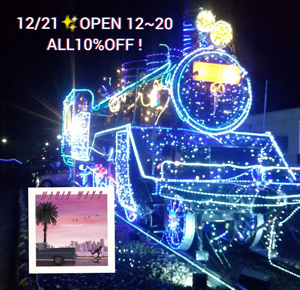 12/20 🎄✨OPEN12~20 ALL10%OFF！ #Nulbarich #山下達郎 ご来店お待ち