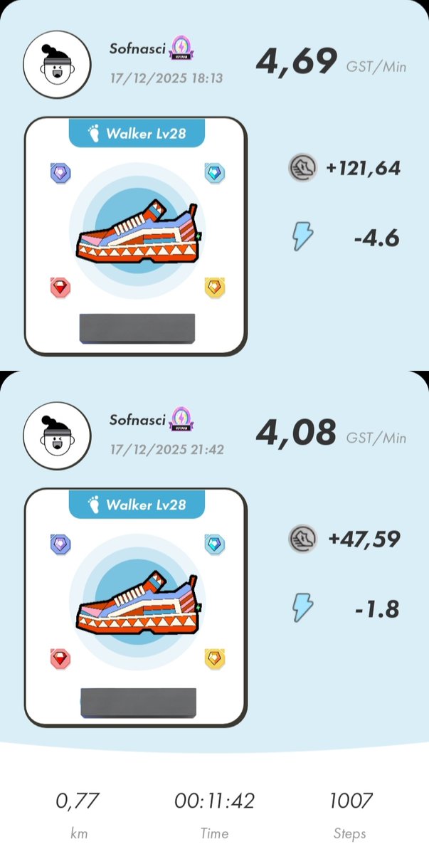 Sofnasci87's tweet image. 17th December 2025

#TheLifeBomb
14,15⚡
125,03 #CATKN = 4,38 #USDC 

#STEPN
6,4⚡
169,23 #GST = 0,36 #USDC 

#STEPNGO
6,4⚡
133,86 #GGT = 0,15 #USDC 
 
23689229 (@Stepnofficial)

(@The_Life_Bomb) 
IOS: bit.ly/47HKHoG
Android: bit.ly/4hzDf2n
DM me to + 🎁