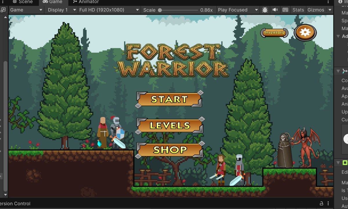 BitterShiftt's tweet image. Computer Engineering student here working on my first indie game!
The code and menu for "Forest Warrior" are ready. Now facing my biggest challenge: Level Design.
Question for #gamedevs: Do you sketch levels on paper first, or jump straight into the Unity Editor?
#unity #indiedev